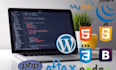 develop website with html, css, javascript, php
