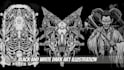 do black and white brutal death metal artwork