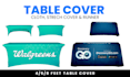 design a professional table runner, table cover, or table stretch cover