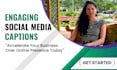 write your social media captions