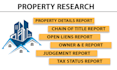 provide real estate property title search with all deeds