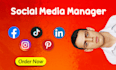 be your social media manager instagram, facebook, pinterest