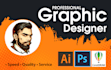 do any graphic design in adobe illustrator, adobe photoshop, coreldraw work,