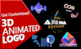 dynamic 3d logo animation for hologram fan