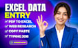 do excel data entry, convert pdf to excel, copy paste, typing and web research