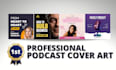 design podcast cover art logo professionally