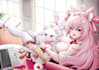 do anime fanart, digital art, vtuber, couple art and cartoon