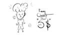 draw fun cartoon line art in 5 dollar