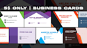 design professional business card design in one day