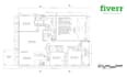 make 2d architectural floor plan in detail