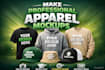 make professional clothing brand apparel mockups