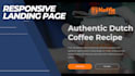 create a beautiful responsive landing page with HTML, CSS and javascript