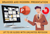 create a professional and modern presentation in 10 hours