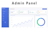 develop dashboard with dynamic charts, graphs analytics with any database