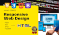 create responsive website using HTML CSS javascropt bootstrap and others