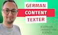 write unique german SEO text, content, article, blog post