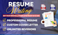 deliver 24 hours professional resume writing and tech cv writing service