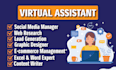be web research social media manager data entry, virtual assistant