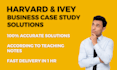 do harvard and ivey business case study analysis, provide solution in one hour