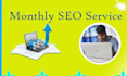 do complete monthly SEO service with linkbuilding