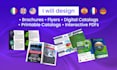 design brochure, flyer, catalog, printable or digital PDF