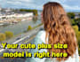 be your cute plus size model with long red hair