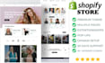 create a fully customised shopify store for you