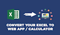 convert excel calculator to online web app or web calculator