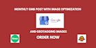 monthly gmb post with  geotag images for local seo service