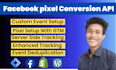 setup facebook pixel, conversion API, server side tracking with GTM