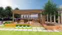 design and 3d render landscape of backyard and front yard