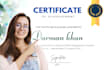 create professional certificate, award certificate design