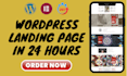create a landing page using elementor pro