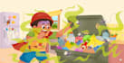 draw children book illustration and cover