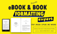 do book formatting kindle ebook formatting KDP paperback and layout design