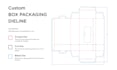 make packaging box dieline, die cut and cut lines template