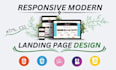 create html landing page, responsive html css website
