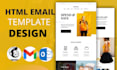 create professional html email template or newsletter