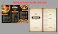 design a modern attractive restaurant menu