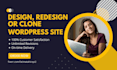 design, redesign or clone wordpress website with elementor