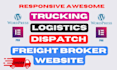 design transport logistics trucking website with wordpress