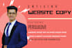 do website copywriting and write SEO optimized website content