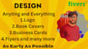 be your expert logo, posts, book covers and cards designer