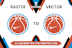 vector tracing redrawing recreate fashion logo to vector