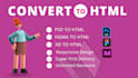 convert PSD to html figma to html xd to html css bootstrap4