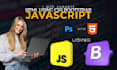 convert PSD to HTML using CSS bootstrap and javascript
