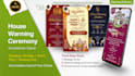 design housewarming, griha pravesh invitation card