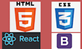 be your front end web developer using HTML, CSS, bootstrap javascript