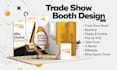 design trade show booth, backdrop and banner for your exhibition
