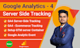 setup ga4, ecommerce and server side tracking via GTM